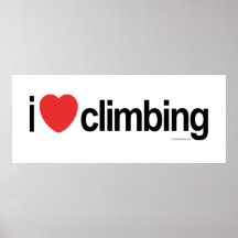 I Love Climbing Poster