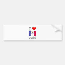 I Love CLIVE Iowa Bumper Sticker