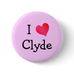 I Love Clyde buttons