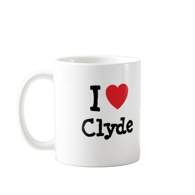 I love Clyde heart custom personalised Mugs by funnycustomtshirts