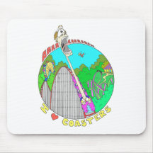 I LOVE Coasters Mouse Pads