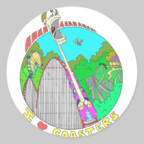 I LOVE Coasters stickers