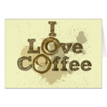I Love Coffee Art Caffeine cards