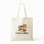 I love Coffee - custom text - bags