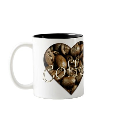 I Love Coffee Heart Mugs by JaZilla