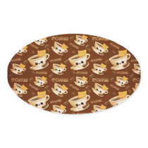 I love Coffee Pattern Sticker