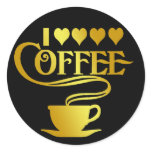 I LOVE COFFEE stickers