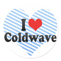 I Love Coldwave Round Stickers