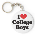 I Love College Boys keychains