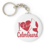 I Love ColorGuard keychains