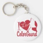I Love ColorGuard Keychains