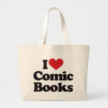 I Love Comic Books Tote Bag