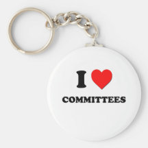 I love Committees Key Chain