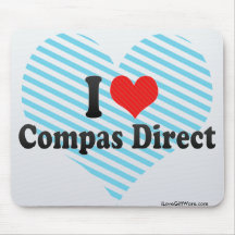 I Love Compas Direct Mouse Pad