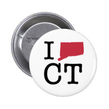 I Love Connecticut Button