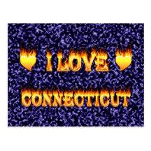 I love connecticut fire and flames postcards