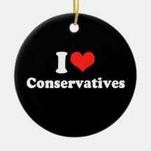I LOVE CONSERVATIVES.png Ornament