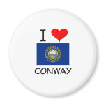 I Love Conway New Hampshire Fridge Magnets