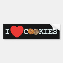 I Love Cookies Bumper Sticker