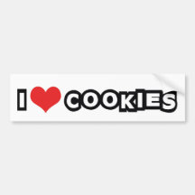 I Love Cookies Bumper Sticker