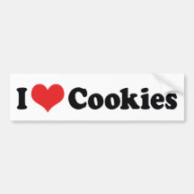 I Love Cookies Bumper Sticker