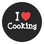 I love Cooking heart custom personalised stickers
