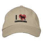 I Love Coonhounds Embroidered Hat embroidered hats