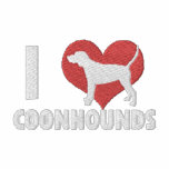 I Love Coonhounds embroidered shirts
