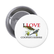 I Love Cooper's Hawks Pin