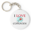 I Love Copepods keychains