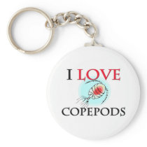 I Love Copepods keychains