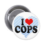 I Love COPS Pinback Buttons