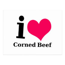 I love Corned Beef Postcard