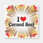 I Love Corned Beef Refrigerator Magnets