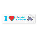 I love Cornish Knockers bumper sticker bumper stickers