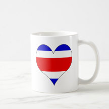 I Love Costa Rica Coffee Mugs