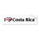 I Love Costa Rica Flag bumper stickers