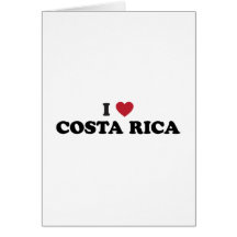 I Love Costa Rica Greeting Cards