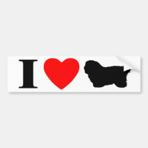I Love Cotons de Tulear Bumper Sticker