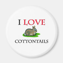 I Love Cottontails Refrigerator Magnet