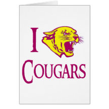 I Love Cougars Card