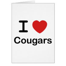 I Love Cougars Cards