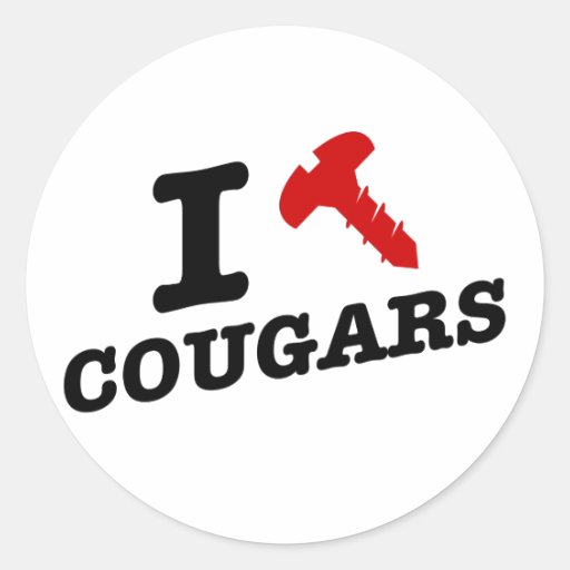 I love cougars - cougar hunter round stickers