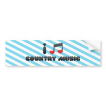 I Love Country Music Bumper Stickers