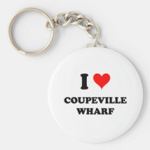 I Love Coupeville Wharf Keychain