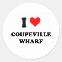 I Love Coupeville Wharf Stickers