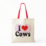 I Love Cows Canvas Bags