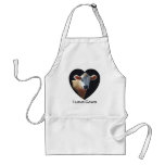 I Love Cows: Brown Cow in Oil Pastel Apron