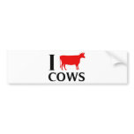 I Love Cows Bumper Stickers