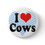 I Love Cows buttons